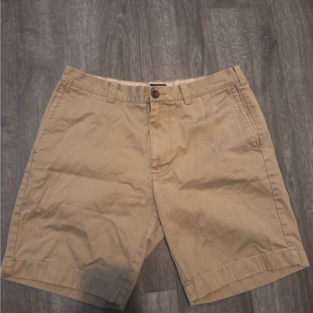 J. Crew Men's Khaki Flat Front Shorts
